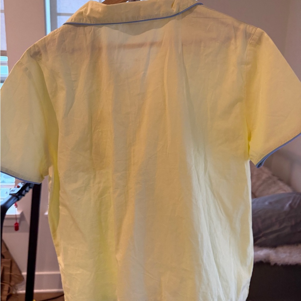 Old Navy Yellow Blouse with Blue Accents - Picture 2 of 2